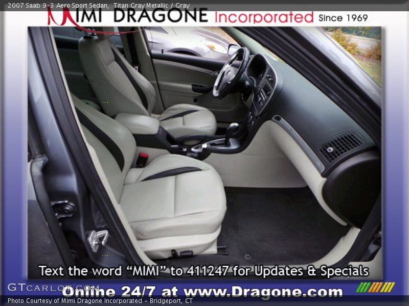 Titan Gray Metallic / Gray 2007 Saab 9-3 Aero Sport Sedan