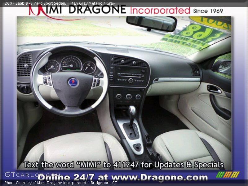 Titan Gray Metallic / Gray 2007 Saab 9-3 Aero Sport Sedan