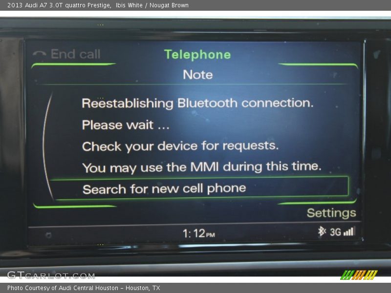 Ibis White / Nougat Brown 2013 Audi A7 3.0T quattro Prestige