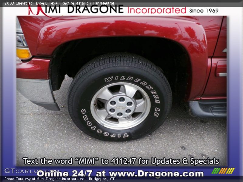 Redfire Metallic / Tan/Neutral 2003 Chevrolet Tahoe LT 4x4
