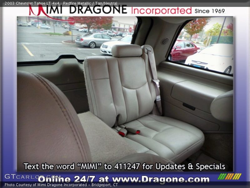 Redfire Metallic / Tan/Neutral 2003 Chevrolet Tahoe LT 4x4