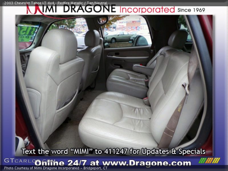 Redfire Metallic / Tan/Neutral 2003 Chevrolet Tahoe LT 4x4