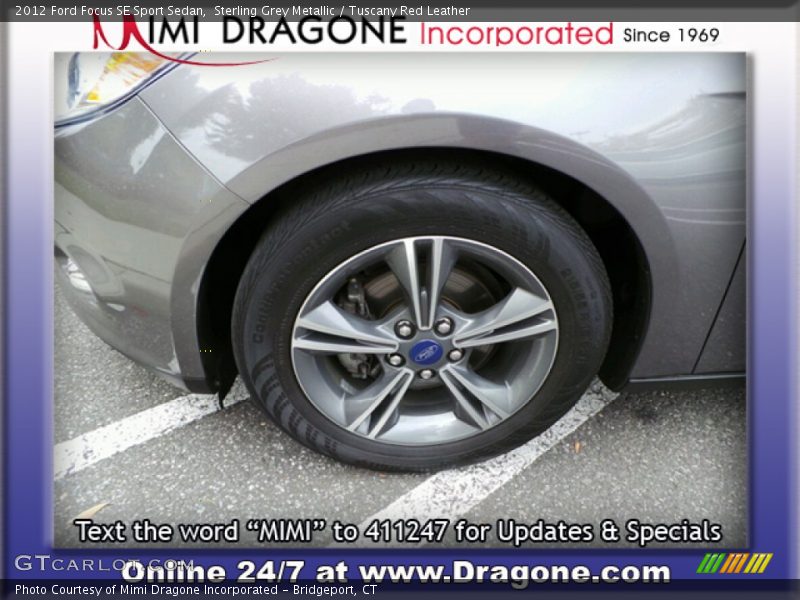 Sterling Grey Metallic / Tuscany Red Leather 2012 Ford Focus SE Sport Sedan