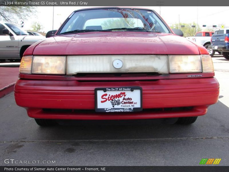 Ultra Red / Gray 1994 Mercury Topaz GS Coupe