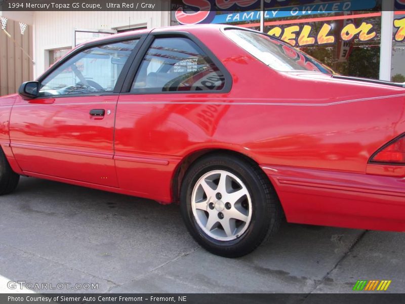 Ultra Red / Gray 1994 Mercury Topaz GS Coupe