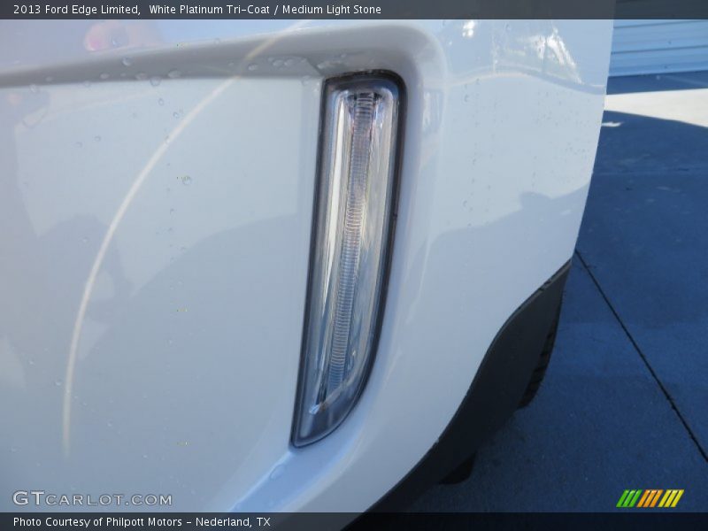 White Platinum Tri-Coat / Medium Light Stone 2013 Ford Edge Limited