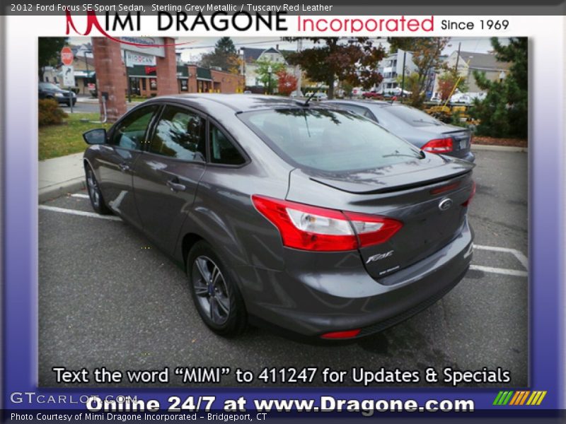 Sterling Grey Metallic / Tuscany Red Leather 2012 Ford Focus SE Sport Sedan