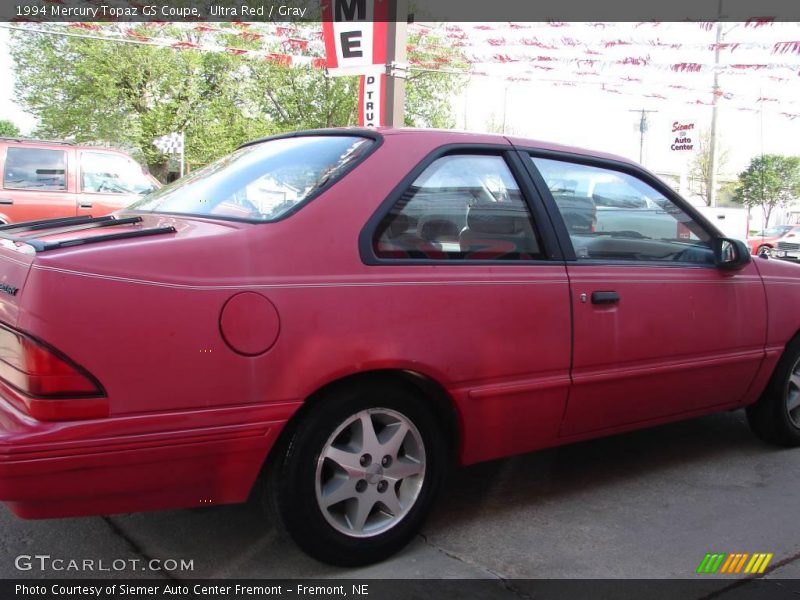 Ultra Red / Gray 1994 Mercury Topaz GS Coupe