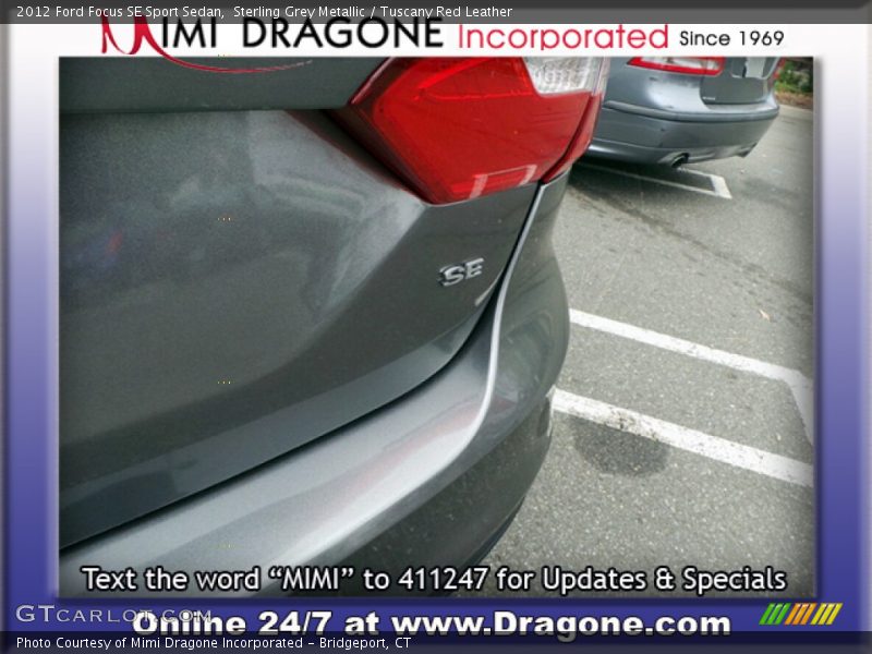Sterling Grey Metallic / Tuscany Red Leather 2012 Ford Focus SE Sport Sedan