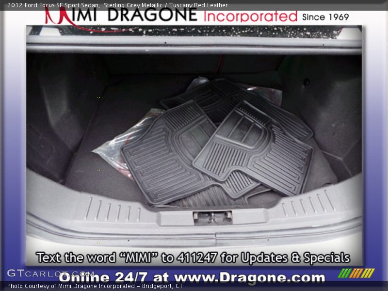 Sterling Grey Metallic / Tuscany Red Leather 2012 Ford Focus SE Sport Sedan