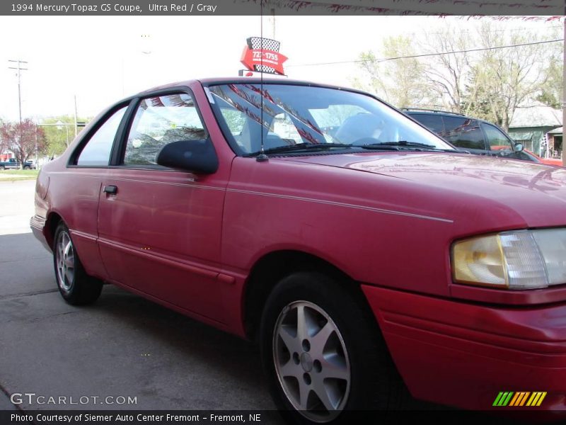 Ultra Red / Gray 1994 Mercury Topaz GS Coupe