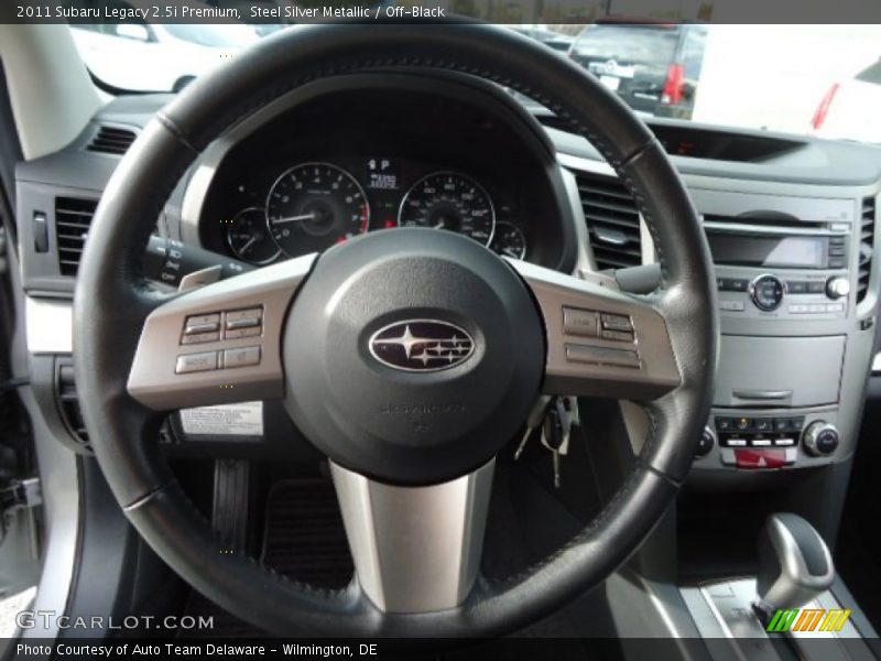 Steel Silver Metallic / Off-Black 2011 Subaru Legacy 2.5i Premium