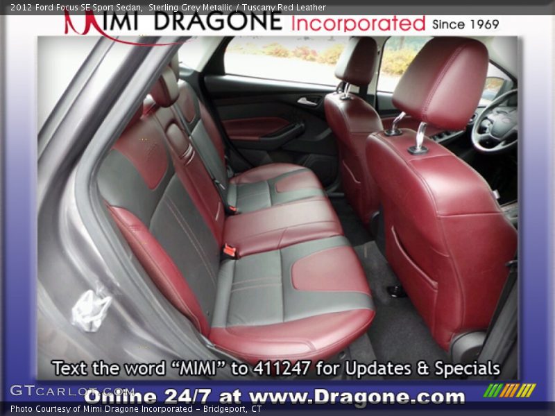 Sterling Grey Metallic / Tuscany Red Leather 2012 Ford Focus SE Sport Sedan