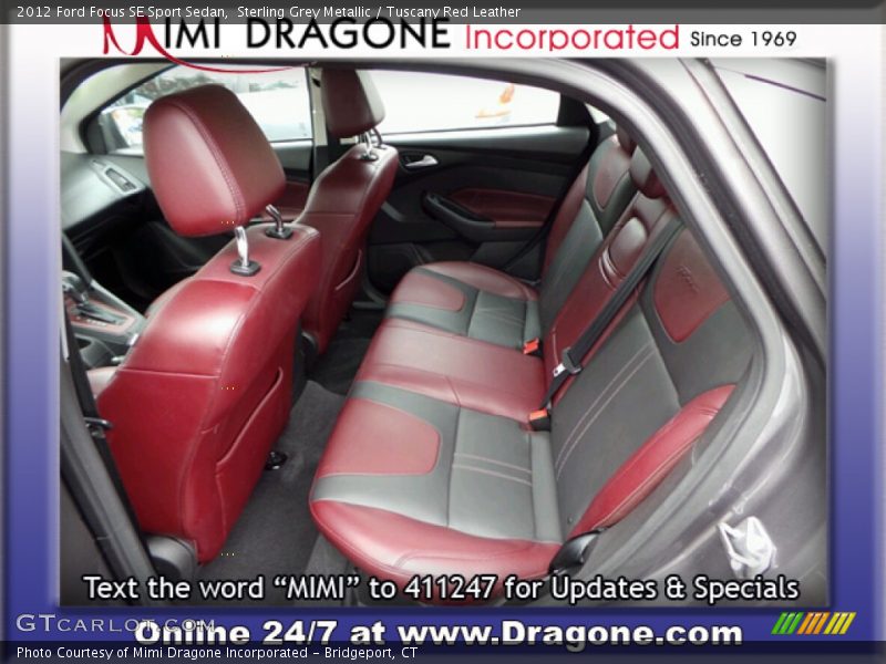 Sterling Grey Metallic / Tuscany Red Leather 2012 Ford Focus SE Sport Sedan