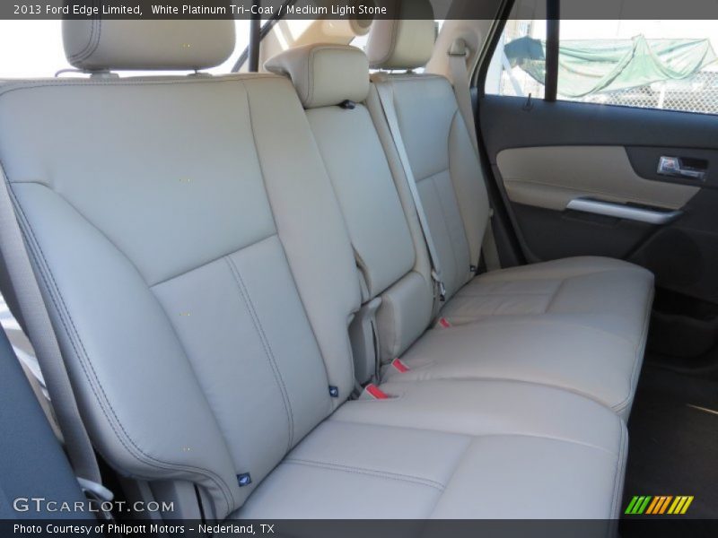 White Platinum Tri-Coat / Medium Light Stone 2013 Ford Edge Limited