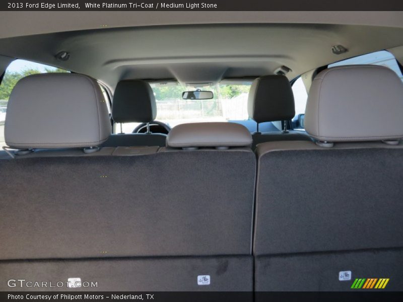 White Platinum Tri-Coat / Medium Light Stone 2013 Ford Edge Limited