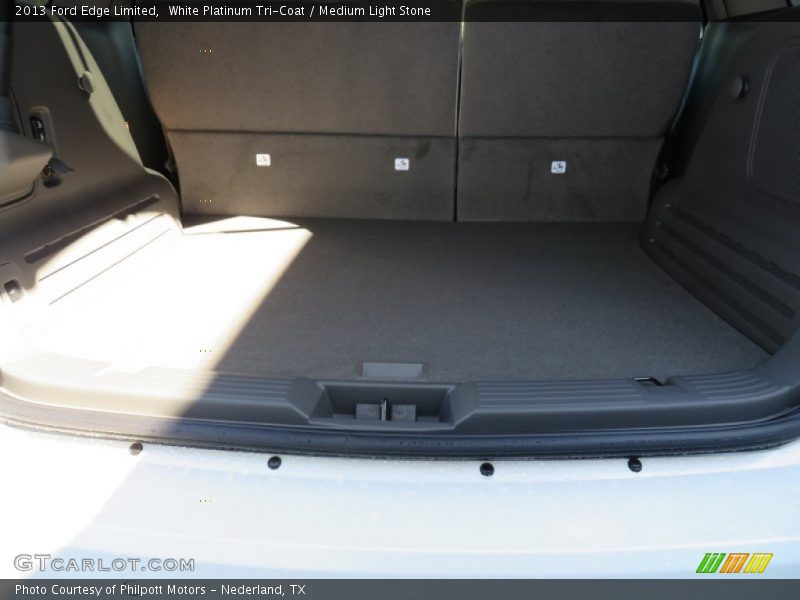White Platinum Tri-Coat / Medium Light Stone 2013 Ford Edge Limited