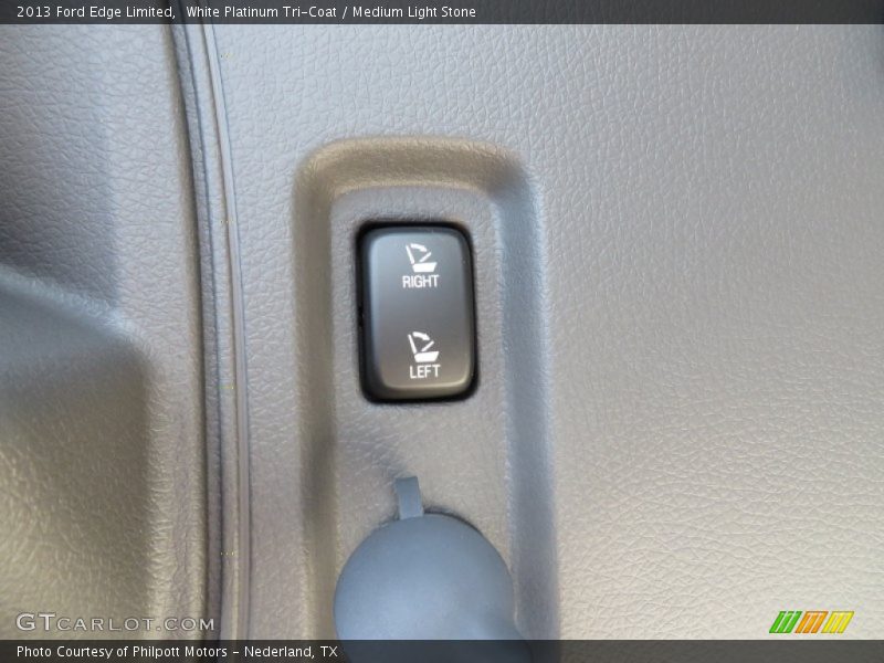 White Platinum Tri-Coat / Medium Light Stone 2013 Ford Edge Limited