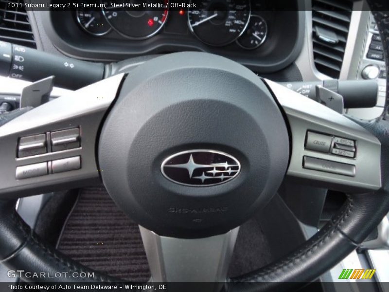 Steel Silver Metallic / Off-Black 2011 Subaru Legacy 2.5i Premium