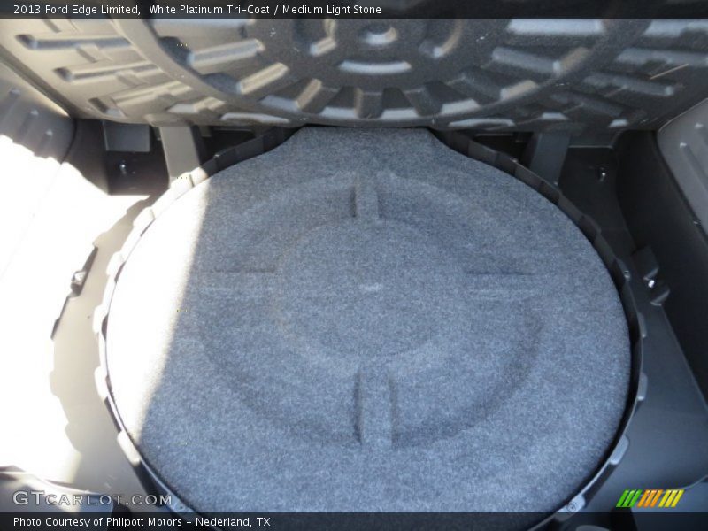 White Platinum Tri-Coat / Medium Light Stone 2013 Ford Edge Limited
