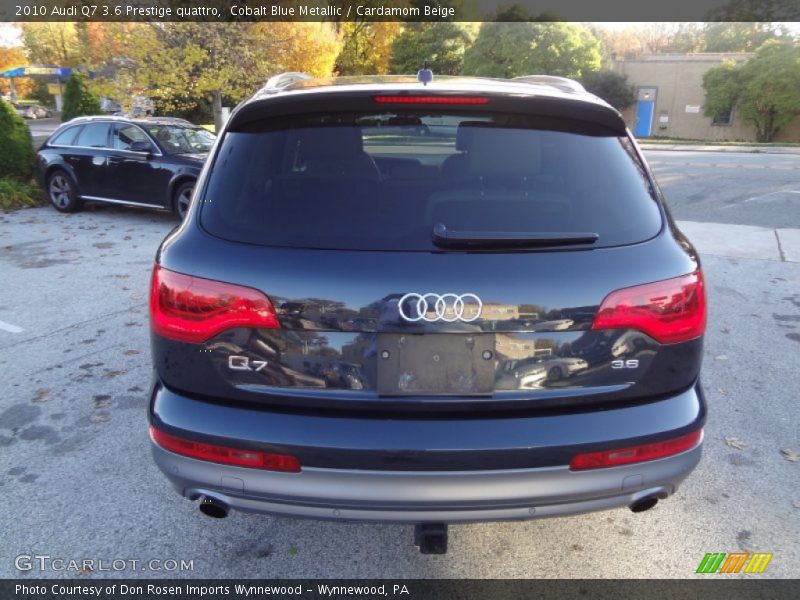 Cobalt Blue Metallic / Cardamom Beige 2010 Audi Q7 3.6 Prestige quattro