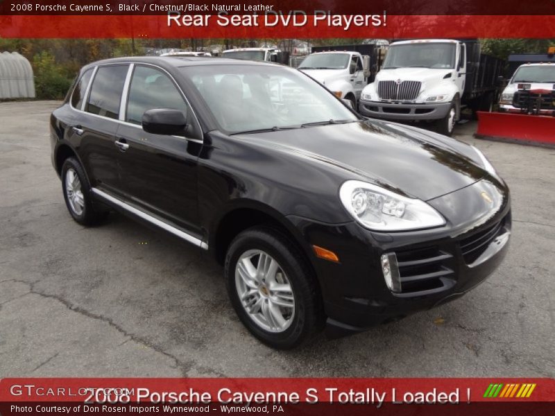 Black / Chestnut/Black Natural Leather 2008 Porsche Cayenne S