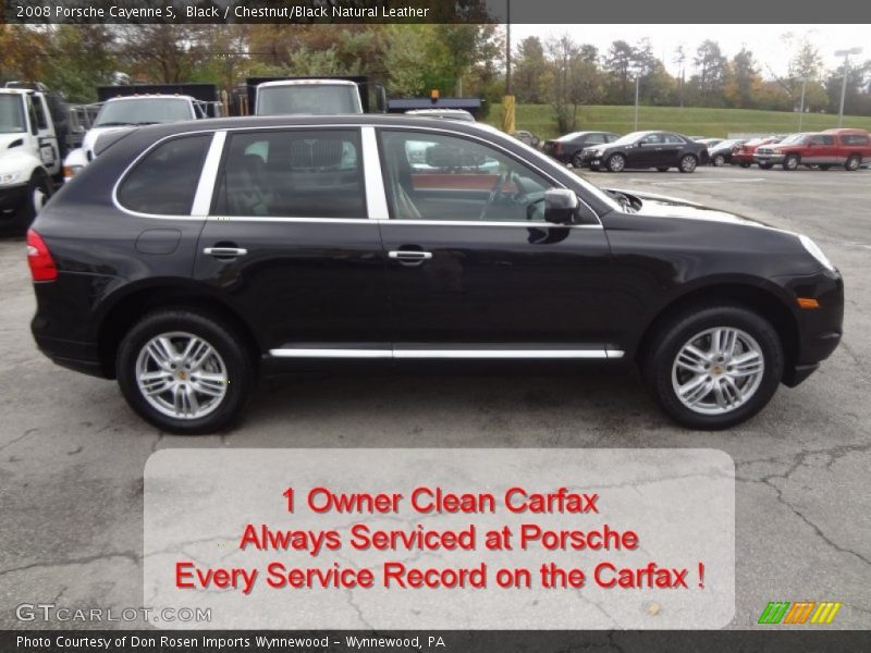 Black / Chestnut/Black Natural Leather 2008 Porsche Cayenne S