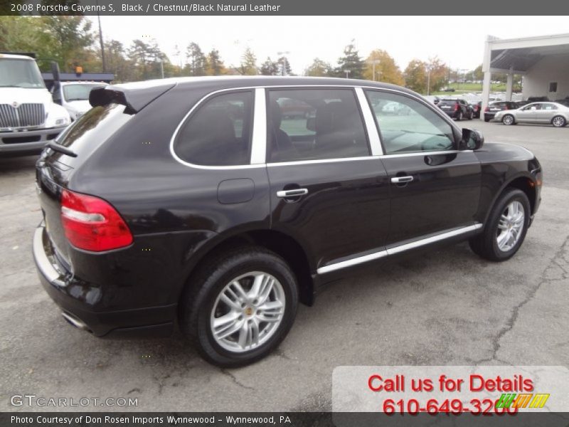 Black / Chestnut/Black Natural Leather 2008 Porsche Cayenne S