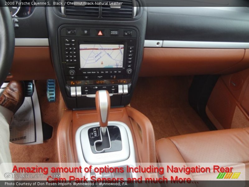 Black / Chestnut/Black Natural Leather 2008 Porsche Cayenne S
