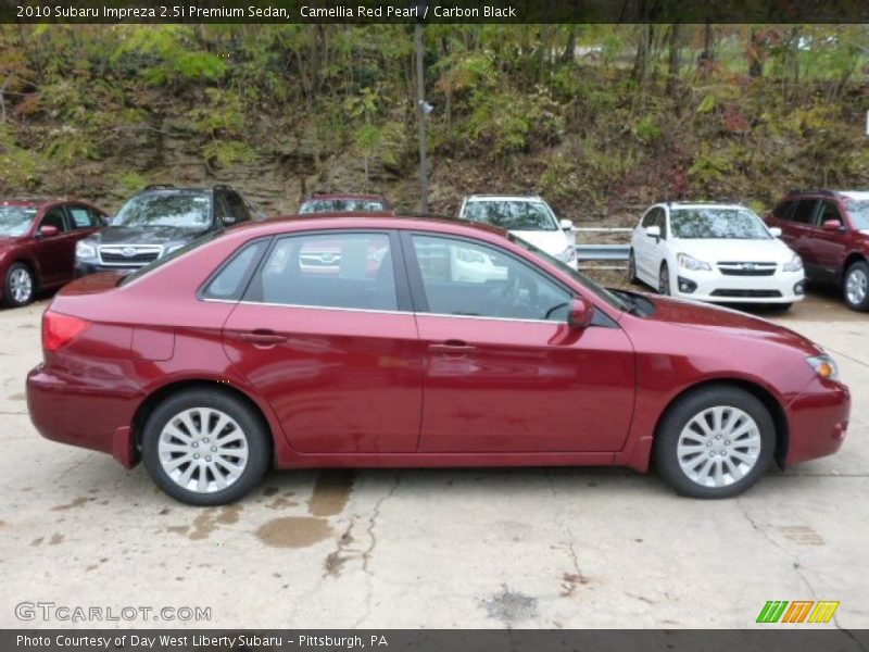 Camellia Red Pearl / Carbon Black 2010 Subaru Impreza 2.5i Premium Sedan
