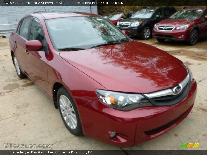 Camellia Red Pearl / Carbon Black 2010 Subaru Impreza 2.5i Premium Sedan