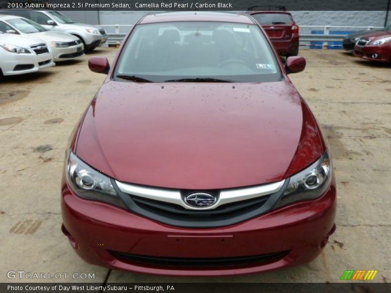 Camellia Red Pearl / Carbon Black 2010 Subaru Impreza 2.5i Premium Sedan