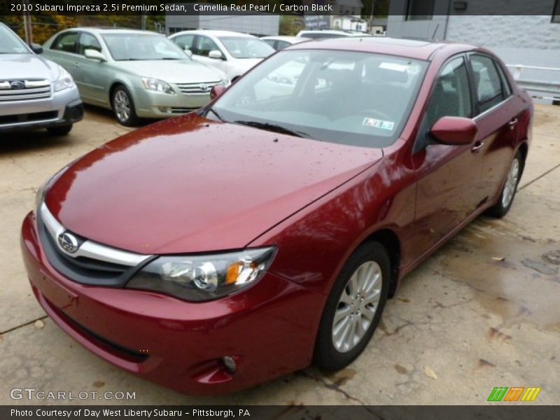Camellia Red Pearl / Carbon Black 2010 Subaru Impreza 2.5i Premium Sedan