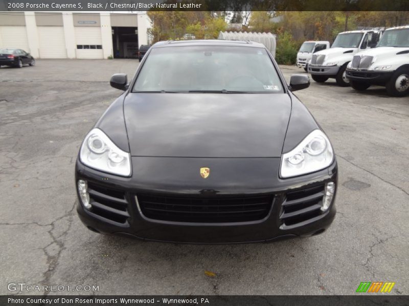 Black / Chestnut/Black Natural Leather 2008 Porsche Cayenne S