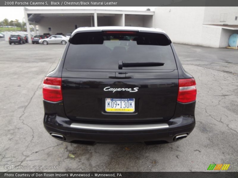 Black / Chestnut/Black Natural Leather 2008 Porsche Cayenne S