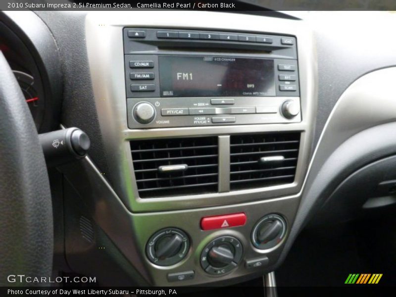Camellia Red Pearl / Carbon Black 2010 Subaru Impreza 2.5i Premium Sedan