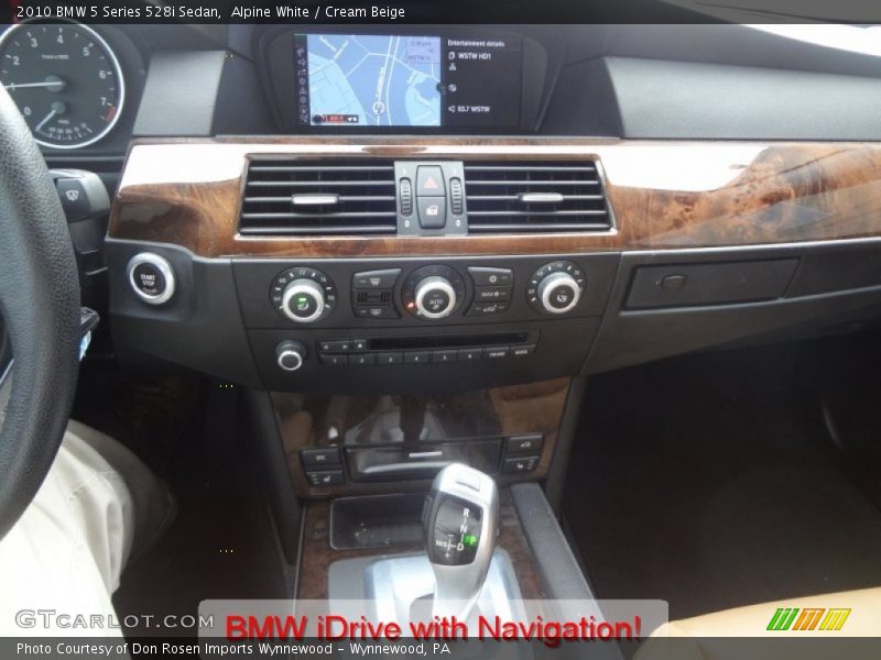 Alpine White / Cream Beige 2010 BMW 5 Series 528i Sedan