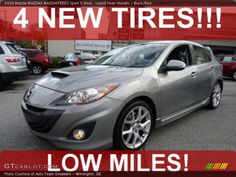Liquid Silver Metallic / Black/Red 2010 Mazda MAZDA3 MAZDASPEED3 Sport 5 Door