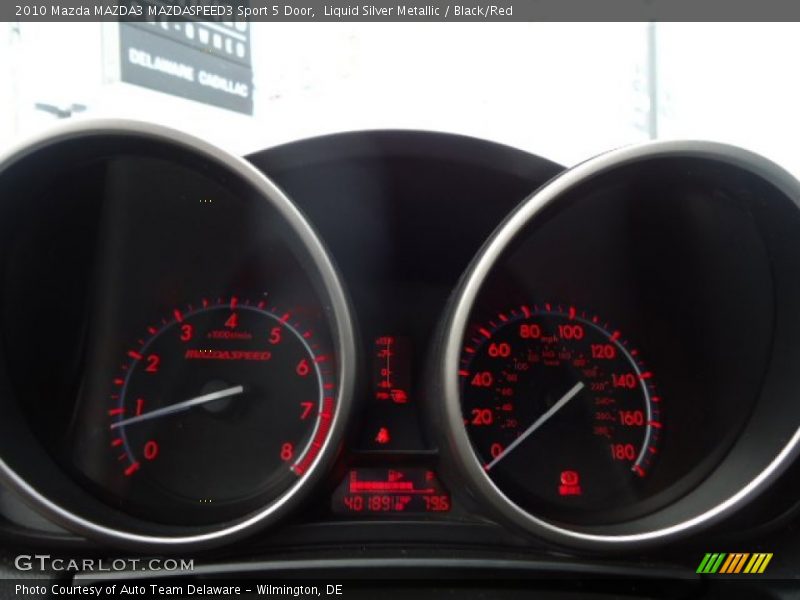 Liquid Silver Metallic / Black/Red 2010 Mazda MAZDA3 MAZDASPEED3 Sport 5 Door