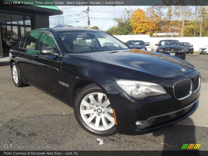Black Sapphire Metallic / Oyster/Black 2011 BMW 7 Series 750Li xDrive Sedan