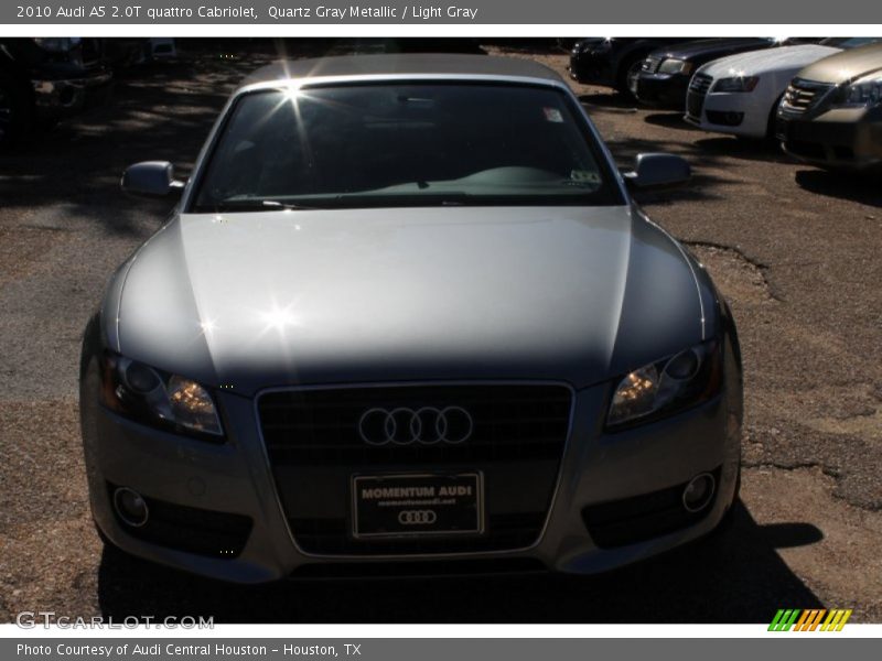 Quartz Gray Metallic / Light Gray 2010 Audi A5 2.0T quattro Cabriolet