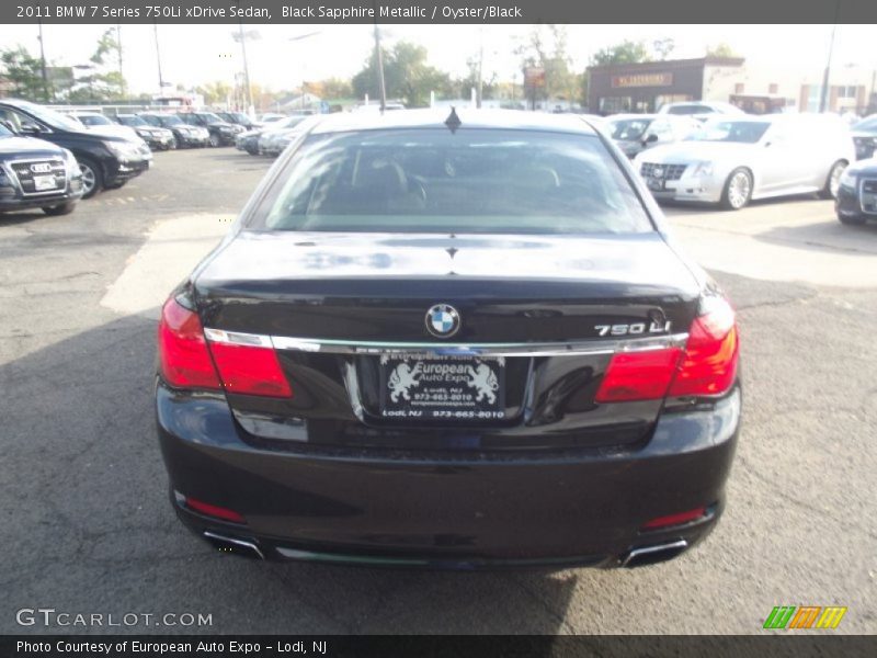 Black Sapphire Metallic / Oyster/Black 2011 BMW 7 Series 750Li xDrive Sedan