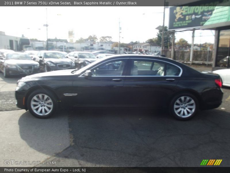 Black Sapphire Metallic / Oyster/Black 2011 BMW 7 Series 750Li xDrive Sedan