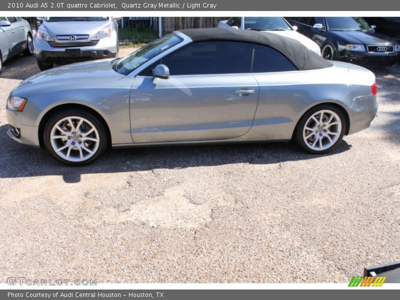 Quartz Gray Metallic / Light Gray 2010 Audi A5 2.0T quattro Cabriolet