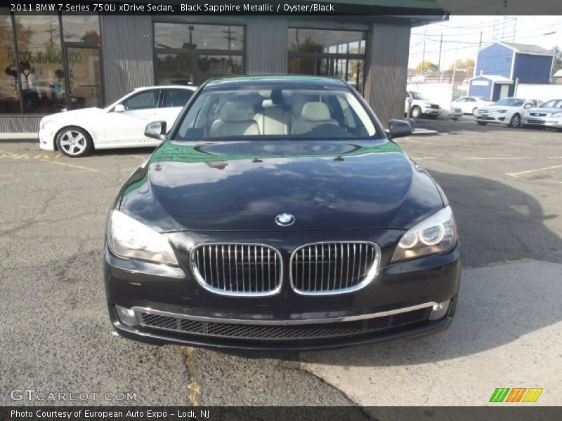 Black Sapphire Metallic / Oyster/Black 2011 BMW 7 Series 750Li xDrive Sedan