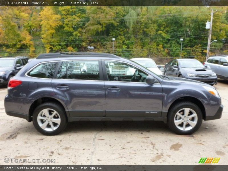 Twilight Blue Metallic / Black 2014 Subaru Outback 2.5i