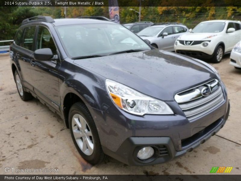 Twilight Blue Metallic / Black 2014 Subaru Outback 2.5i