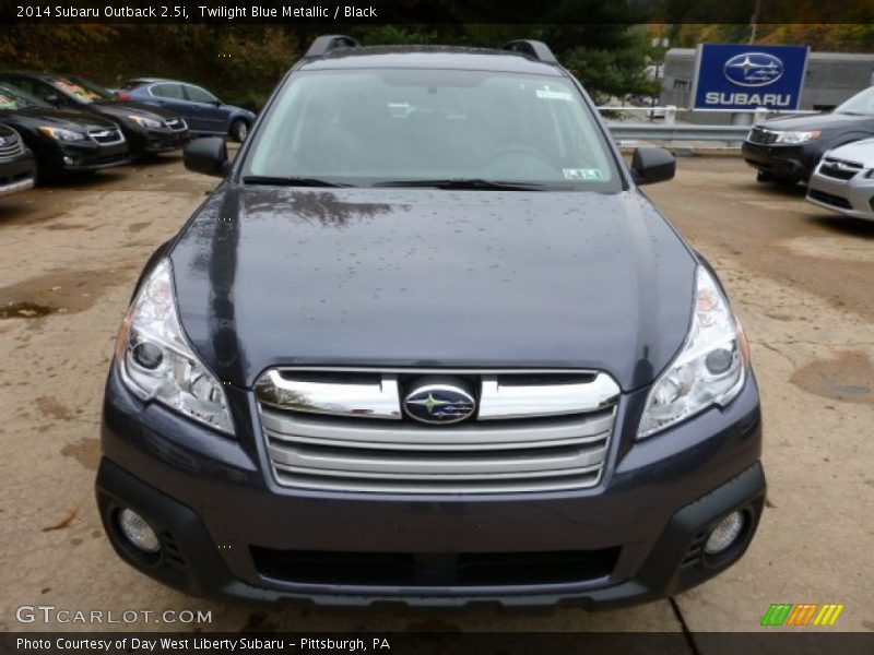 Twilight Blue Metallic / Black 2014 Subaru Outback 2.5i