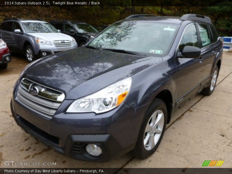 Twilight Blue Metallic / Black 2014 Subaru Outback 2.5i