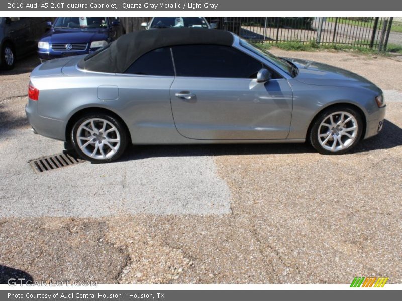 Quartz Gray Metallic / Light Gray 2010 Audi A5 2.0T quattro Cabriolet